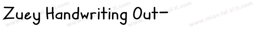 Zuey Handwriting Out字体转换